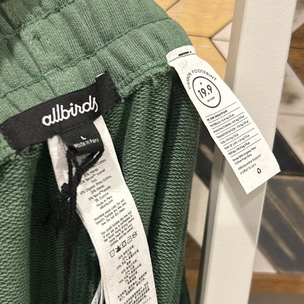 Allbirds R&R Sweatpants Joggers Hazy Cargo Green Large NWT - Picture 6 of 7